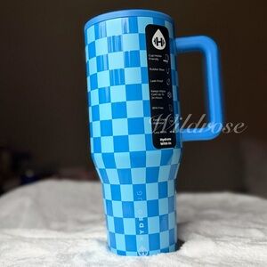 HYDROJUG COBALT CHECKERS - BLUE CHECKER 40oz TRAVELER TUMBLER